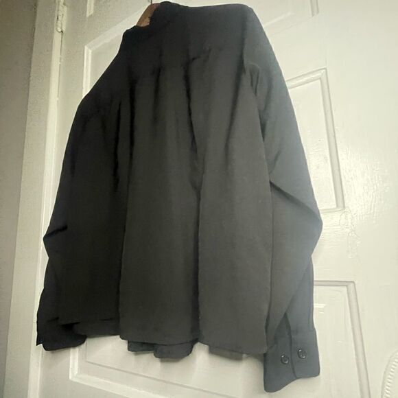 Joanna Plus Vintage Boyfriend Black Button Up Blouse - Picture 8 of 13